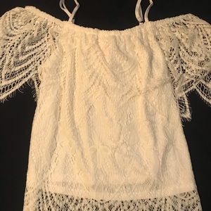 Ivory & lace off shoulder